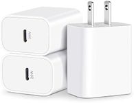 USB C Charger Block, 3-Pack 20W USB-C Power Adapter Wall Charger Plug Brick Cube Fast Charging for iPhone 15/16/14/13/12/11/Pro Max/Plus/Mini, iPad Pro/Air, Google Pixel 9/8/7/6/5/XL, Android