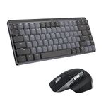 Logitech MX Mechanical Mini for Mac Keyboard + MX Master 3S for Mac Wireless Mouse - Backlit Keys, Tactile Quieter Switches, Quiet Clicks, USB-C, Bluetooth, macOS, iPadOS - Space Grey