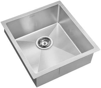 Cefito Handmade Kitchen Sink Stainless steel Sink 44cm x 45cm