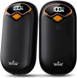 Hand Warmers Rechargeable - Electric Hand Warmer Rechargeable 2 Pack, LED Digital Display, 4 Heat Levels Reusable, USB-C, Magnetic Portable Handwarmers for Golf/Camping/Hunting, Gift for Women, Men