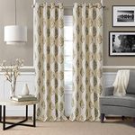 Elrene Home Fashions Room Darkening Grommet Linen Single Window Curtain Drape, 52"x95" (1 Panel), Natural