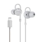 PALOVUE Lightning Headphones Earbuds Earphones with Microphone Controller MFi Certified Noise Isolation Compatible iPhone 14 13 12 11 Pro Max iPhone X XS Max XR iPhone 8 P iPhone 7 P NeoFlowColor Grey