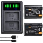 PowerTrust 2Pcs NP-W235 Battery and Charger Compatible with Fujifilm X-H2S, GFX100S, X-T4, X-T5, GFX 50S II Camera