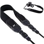 Padded Soft Camera Shoulder Neck Strap Belt with Quick Release & Zipped Pockets for Sony A7CR A7CII A7RV Leica Q3 Canon R8 R50 R6M2 R10 R7 R3 R5C R6 Rp R Rebel T7 T8i T7i SL3 90D 5DM4 Z f Z8 Z6 Z7 II