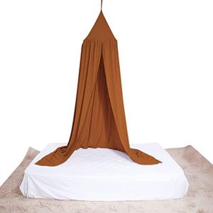 Cupola Tonda appesa Culla Letto Zanzariera Rete Canopy Tenda per Baby Kid Home Decor(Yellowish-Brown)