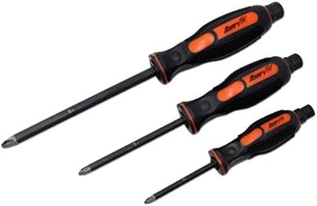 RW 0059-011 RiftWild Professional JIS #1#2#3 Screwdrivers (Japanese Industrial Standard) S2 Tool Steel Screwdrivers (Set of 3) Small Medium Large Metric Full Tang Solid Shaft Screw Driver