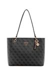 GUESS Noelle Small Noel Tote, Coal Logo, One size
