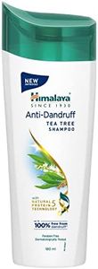 Himalaya Anti-Dandruff Tea Tree Shampoo, Removes up to 100% Dandruff, Soothes Scalp & Nourishes Hair, with Tea Tree oil and Aloe Vera, for men and women, 180ml