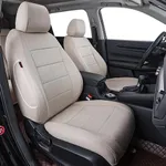 coverdream RAV4 Polyester Seat Covers Custom Fit for 2019-2024 2025 Toyota RAV4 LE,XLE,XLE Premium,Limited,Full Coverage,Airbag Compatible,Car Seat Protector (Full Set,Beige)