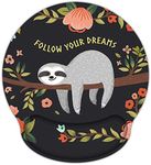 ToLuLu Mouse Pad Wrist Rest Support, Gel Mouse Pads with Non Slip Rubber Base Memory Foam Mousepad, Mouse Wrist Rest Pad for Laptop Computer Home Office Working Gaming Pain Relief, Cute Sloth