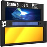 Ridge Products Shade 9 Gold Auto Darkening Welding Lens 2x4 1/4, Automatically Darkens When Welding, Gold Film Makes Blue Welding Lens, Shade 9 Welding Lens 2x4 1/4, Fits Most Welding Hoods