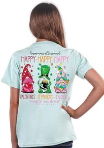 Youth Relaxed-Fit Long Sleeve T-Shirt | Happy Everything | Preppy and Stylish Girls T-Shirt, Time Fries, Medium