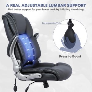 COLAMY High Back Leather Office Chair – Ergonomic Executive Desk Chair
