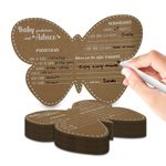 Butterfly Baby Shower Decorations - Baby Shower Advice Cards for Parents to Be- Baby Shower Games for Girl - Set of 50 (Butterfly)