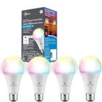 GE Cync Full Color Direct Connect Smart Bulb (LED A21 Bulb), 100W Replacement, Bluetooth/WiFi Enabled, Works with Alexa, Google Assistant Without Hub, Pack of 4