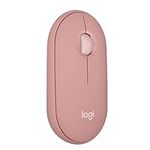 Logitech Pebble Mouse 2 M350s Slim Bluetooth Wireless Mouse, Portable, Lightweight, Customizable Button, Quiet Clicks, Easy-Switch for Windows, macOS, iPadOS, Android, Chrome OS - Tonal Rose