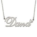 HUAN XUN Dainty Personalized My Name Necklace Silver Initial Pendant for Women Girls Dana