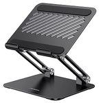 UGREEN iPad Stand Tablet Holder Desk Adjustable Foldable Portable Mount Compatible for iPad Pro 13 2024 12.9 11/Air 10.9/Mini,iPhone 16 15,Galaxy Tab A8 A9+ S9,Surface Pro,Portable Monitor(Black)