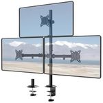 PUTORSEN Triple Monitor Stand for 17"-35" Monitors, 80cm Tall Pole Triple Monitor Mount, Height Adjustable Monitor Arm Desk Mount,Max Load 10kg/arm, 2 Mounting Options, VESA 75x75/100x100,Black
