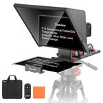 Desview P15 Teleprompter,15 inch Aluminum Alloy Liftable Teleprompter, High Display Glass, Compatible with iPad Tablet Phone DSLR Camera, No Assembly, Carry Case Included, Great for Video Making