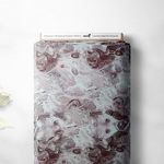 Marbled Mystic Abstract Design 100% Cotton Craft Quilting Patchwork Bunting Quality Sewing Project Fabric Material | 44" - 112 cm Wide (per Metre, Dark Brown)