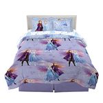 Franco Kids Bedding Super Soft Microfiber Comforter and Sheet Set with Sham, 7 Piece Full Size, Disney Frozen 2