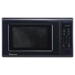 Magic Chef 0.9 Cubic Feet 900 Watt Stainless Countertop Microwave Oven for Compact Spaces with 6 Pre Programmed Cooking Modes, Black