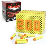 EKIND 200 Pcs Waffles Darts Refill Pack Foam Bullet Compatible for NERF N-Strike Series Blaster (Yellow)