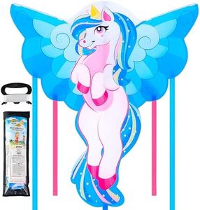JOYIN 43.3'' Unicorn Kite Easy to Fly for Kids and Adults, Large Beach Kite for Outdoor Games and Activities
