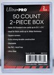 ULTRA PRO **(10x) 2-Piece Box** Holds 50 Cards Each PLASTIC STORAGE BOX Sports Cards & Gaming Decks