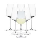 Spiegelau & Nachtmann, Set of 6 White Wine Glasses, Crystal Glass, 430 ml, Definition, 1350102