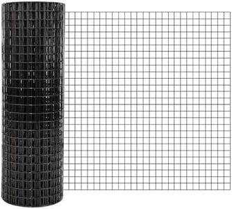 Hardware Cloth 1/2 in - 36 in x 50 ft Black Galvanized Chicken Wire Mesh Roll, Hot-Dipped After Welding for Chicken Coop, Rabbit Cages & Garden Fencing – Poultry Netting & Chicken Wire Fencing