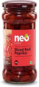 Neo Sliced Red Paprika 350g I 100% Vegan I Ready-to-Eat Fibre-Rich Topping for Pizza, Pasta, Burger, Snacks and Salads I Non-GMO (Pack of 1)