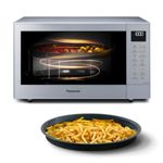 Panasonic NN-CT57RMBPQ 27L Combination Microwave Oven 4-in-1 with Air Fryer, 1000W Inverter, 1300W Grill, Convection, 19 Auto Programmes, Space-Saving Compact size, Slimline Design, Silver