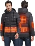 Gokozy Heated Jacket for Men - Heated Body Warmer Heating Jackets Lightweight Outwear Coat Heated Jacket with 7.4V Battery Pack Outdoor activities Parka