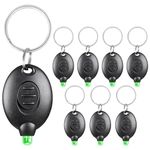 RaySoar 8 Pack Ultra Bright Green Light Keychain Flashlight, Mini Green LED Keychain Flashlight, Green Keychain Flashlight for Night Observation