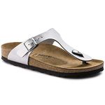 Birkenstock GIZEH Birko-Flor, Women's Sandals, Silver, 7 UK (40 EU)