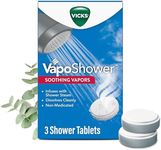 Vicks Vaposhower, Shower Tablet, Shower Bomb, Aromatherapy Vapors, Eucaplytus & Menthol, Soothing Vapor Steam, 3ct , 3Count (Pack of 3)