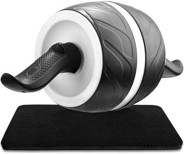 Mata1 Ruota per Addominali (40 cm x 18 cm, Nera) con Ginocchiera, Macchina per Allenamento Addominali per Allenamento della Forza Core e Addominale, Ruote per Esercizi Ab Roller Wheel