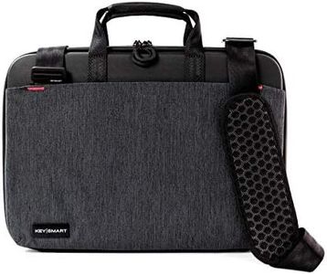 KeySmart Urban Union Portfolio Briefcase - Slim Hard Shell 15" Laptop Briefcase