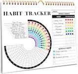 Lamare Habit Tracker Calendar - Inspirational Habit Journal with Spiral Binding - Daily Habit Tracker Journal and Goal Board - Motivational Goal Journal - Great Productivity Tool And Workout Calendar