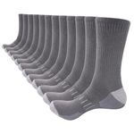 Stoeury Cushioned Mens Socks, Cotton Mens Work Socks, Crew Walking Socks Womens Mens, 6 Pairs Athletic Sports Socks for Running Outdoor Hiking Cycling
