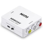 HDMI to RCA Adapter,HDMI to AV Converter, HDMI to 1080P Mini RCA Composite CVBS AV Video Audio Converter Adapter