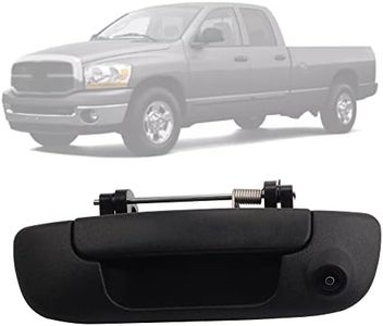 Dasbecan Tailgate Handle with Backup Rear View Camera Compatible with 2002-2008 Dodge Ram 1500 2500 3500 Reverse Camera Waterproof Safety Night Vision (RCA Connector)