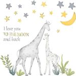 Wall Decal I Love You to The Moon Back Wall Stickers for Wall Decorations