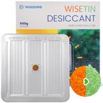 Wisesorb 1 Pack 500 Gram Desiccant Canister, Indicating & Rechargeable Gun Safe Dehumidifier, Portable Desiccant Canister, Silica Gel Moisture Absorber for Storage