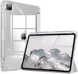 Boxome Tablet Case Cover for Apple iPad Air 13 inch (M3/M2) [Auto Sleep/Wake Cover] [Pencil Holder] [Trifold Stand] [Frosted Back] - White