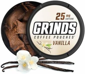 Grinds Coffee Pouches | Vanilla Flavor | 20 Cans | Brew-Free Coffee Alternative | 18 Pouches Per Can
