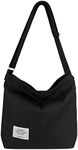 Canvas Tote Bag, Black, Large, Canvas Tote Bag