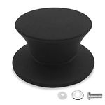 Pot Lid Knob Silicone Universal Pot Lid Cover Knob Handle Kitchen Cookware Lid Replacement Black